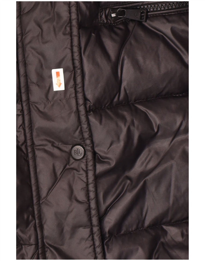 POLO RALPH LAUREN Damski ocieplany płaszcz z kapturem UK 6 XS, czarny, nylonowy, zimowy