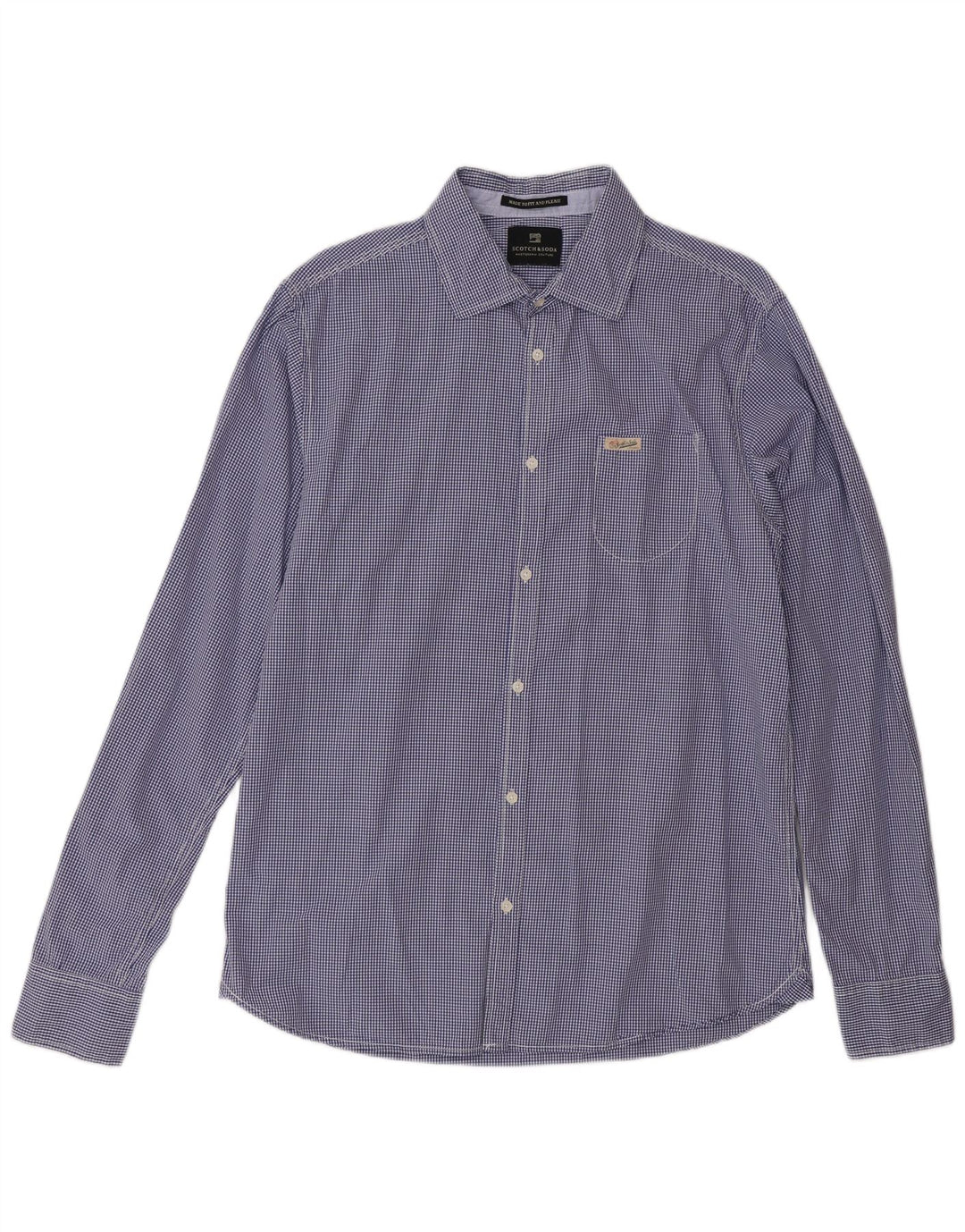 Koszula męska Scotch & Soda, duża niebieska kratka