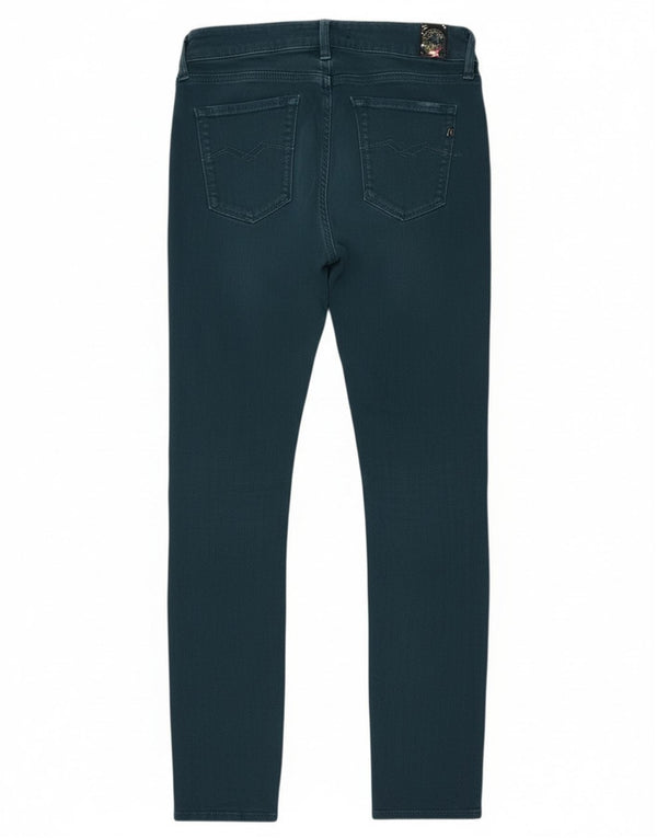 Replay Damskie Luz Slim Jeansy W25 L27 Niebieskie Bawełniane