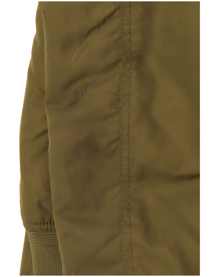 Męska kurtka ZARA Adventure Graphic Flight Aviator UK 40, duża, zielona nylonowa