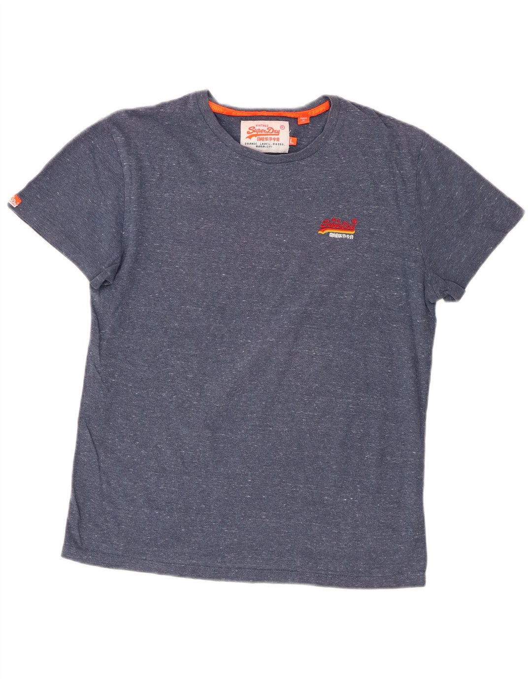 Męski T-shirt Superdry, duży, niebieski, bawełniany w cętki