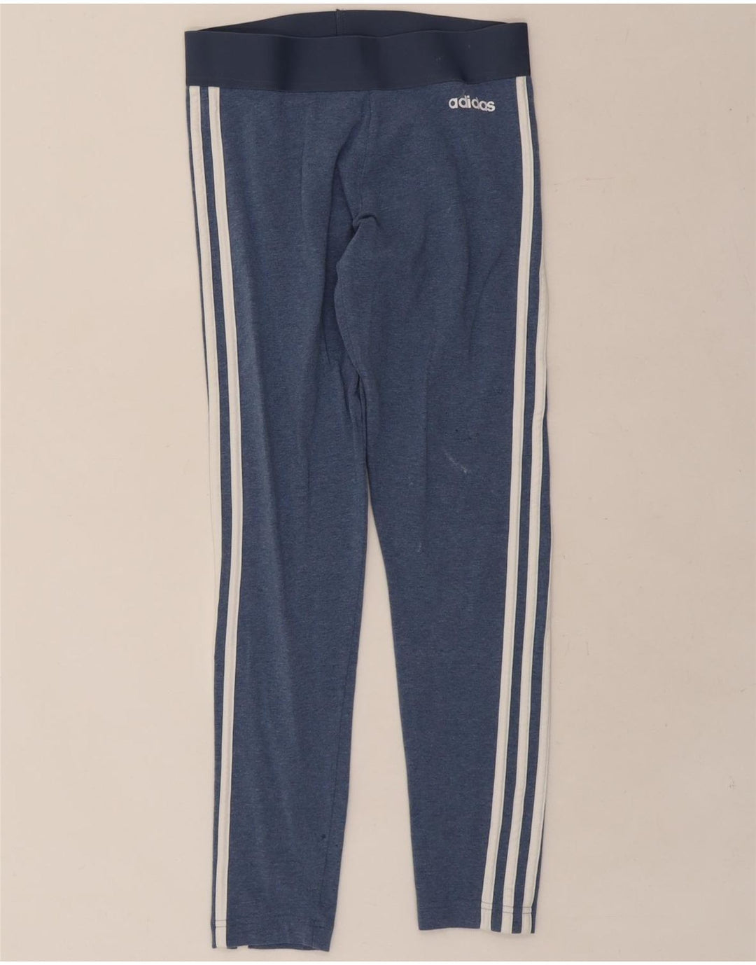 ADIDAS Womens Leggings UK 8/10 Small Blue Cotton Vintage Adidas and Second-Hand Adidas from Messina Hembry 