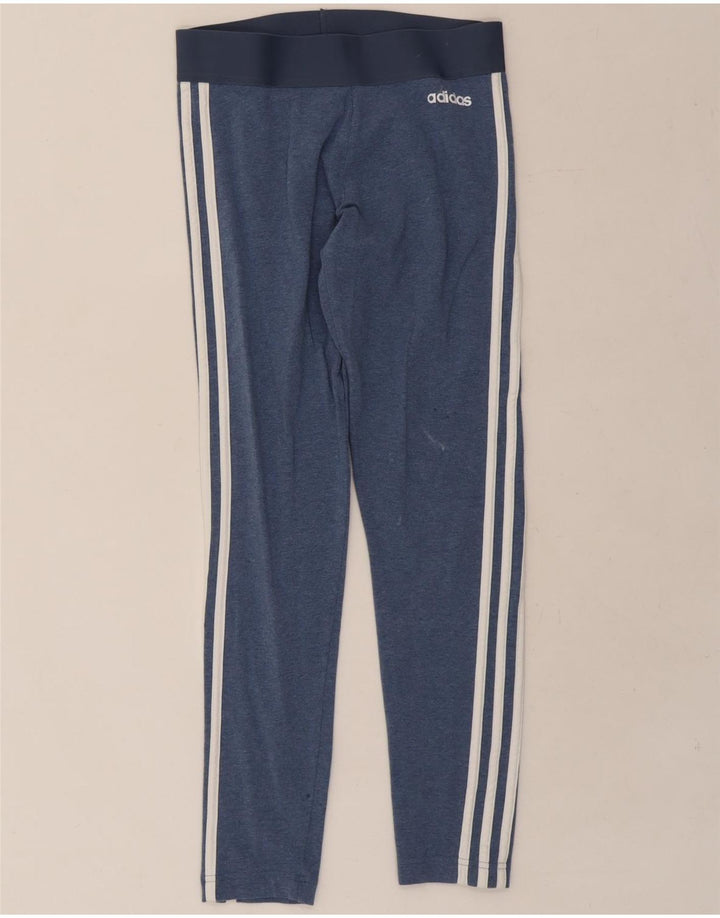 ADIDAS Womens Leggings UK 8/10 Small Blue Cotton Vintage Adidas and Second-Hand Adidas from Messina Hembry 
