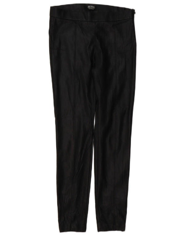 Legginsy damskie Zara Trafaluc ze sztucznej skóry UK 12, średnie czarne