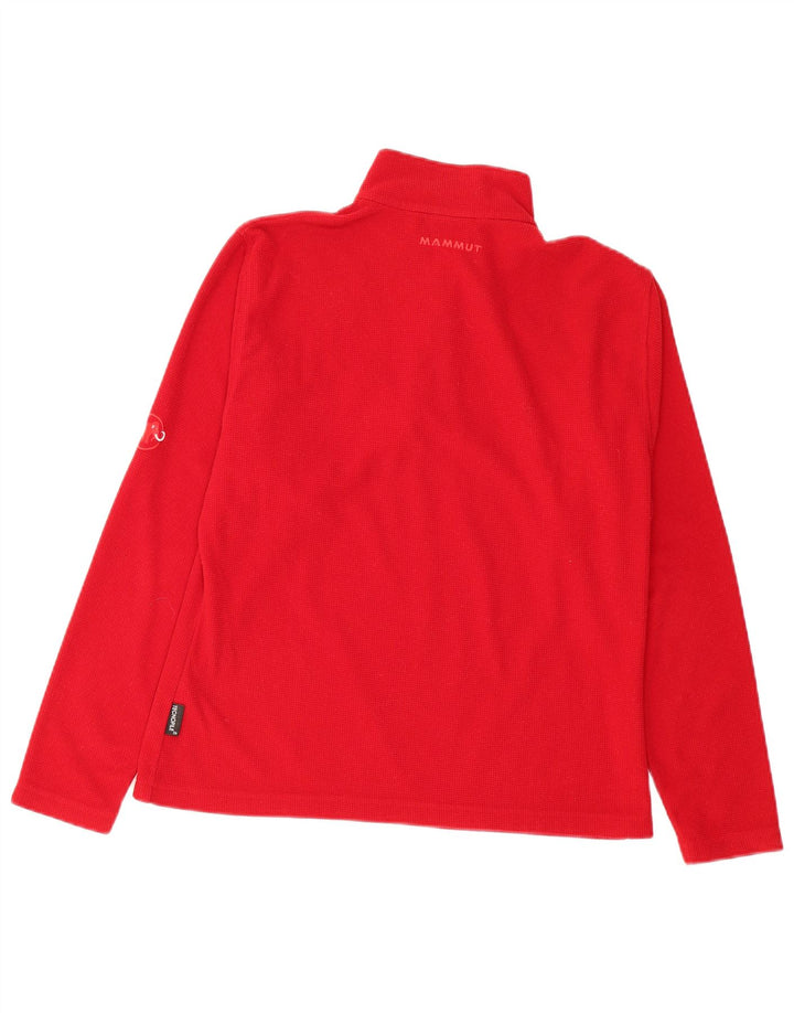 MAMMUT Womens Zip Neck Fleece Jumper UK 16 Large Red Polyester