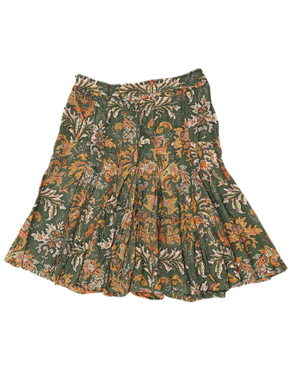 Damska plisowana spódnica Henry Cottons IT 44 Medium W30 Zielona Paisley