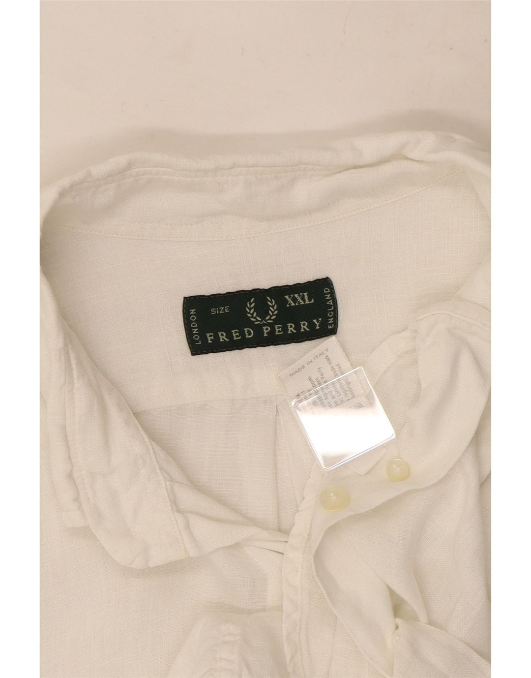 Koszula męska Fred Perry 2XL Biała lniana