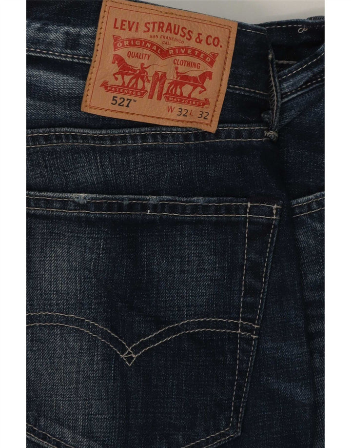 Męskie dżinsy Levi's 527 Bootcut W32 L32 Granatowa bawełna