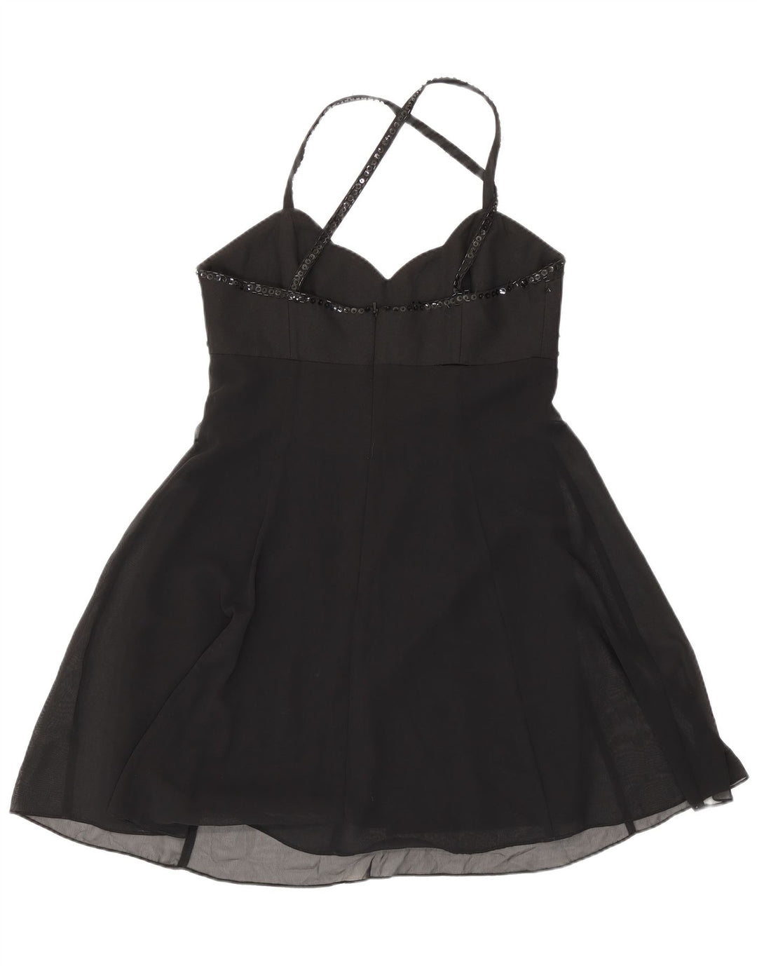 Damska sukienka mini Halter Charlotte Halton UK 12, średni czarny poliester
