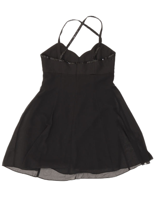 Damska sukienka mini Halter Charlotte Halton UK 12, średni czarny poliester