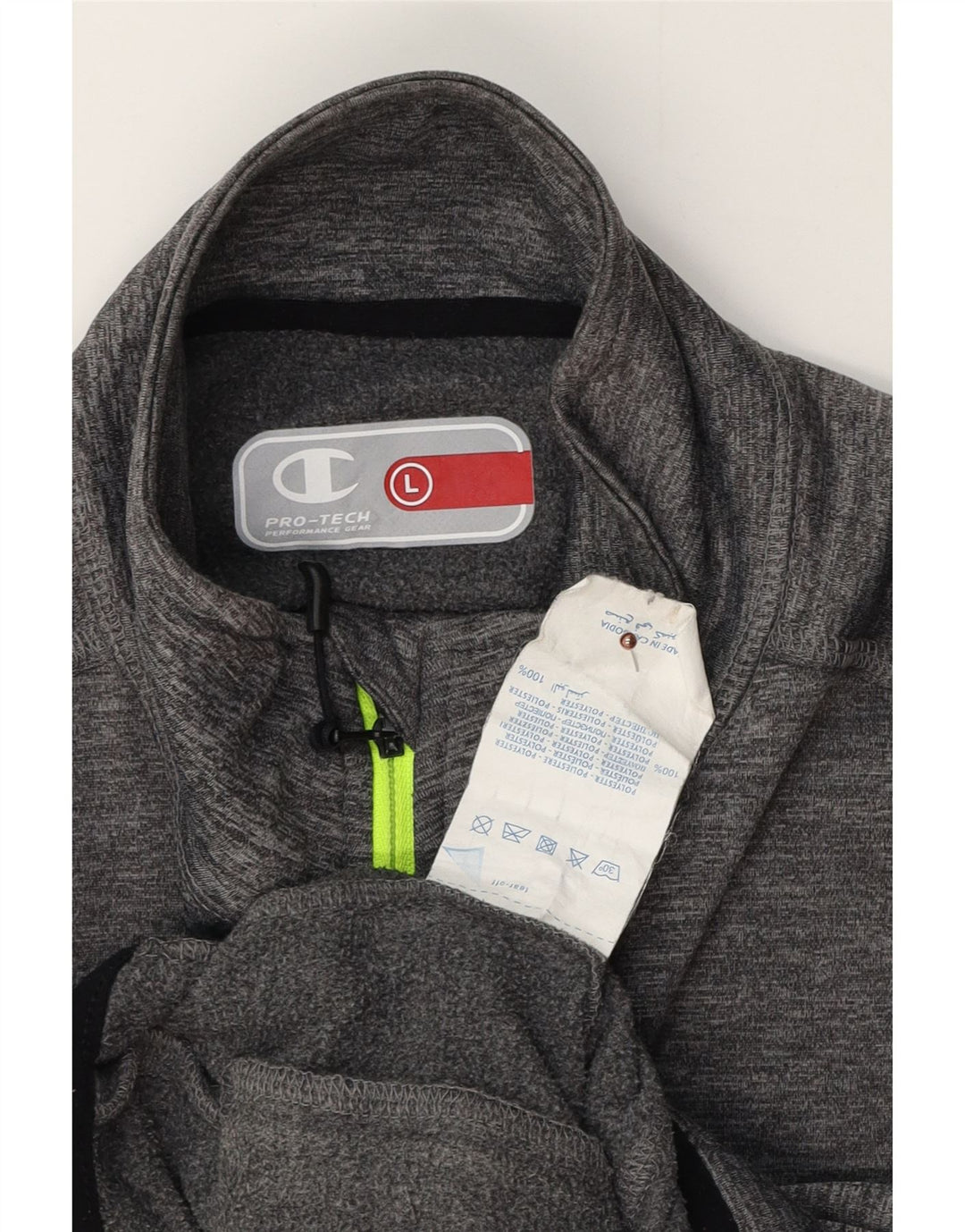 Męska kurtka dresowa Champion, duża, szara, nakrapiana, poliestrowa