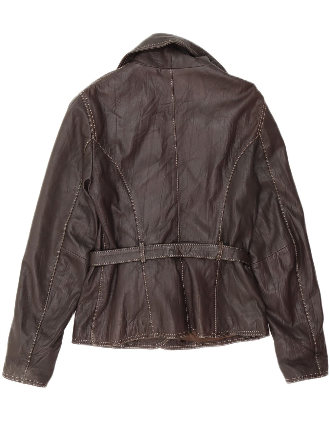 CONBIPEL Damska kurtka skórzana IT 42 Skóra w kolorze średniego brązu