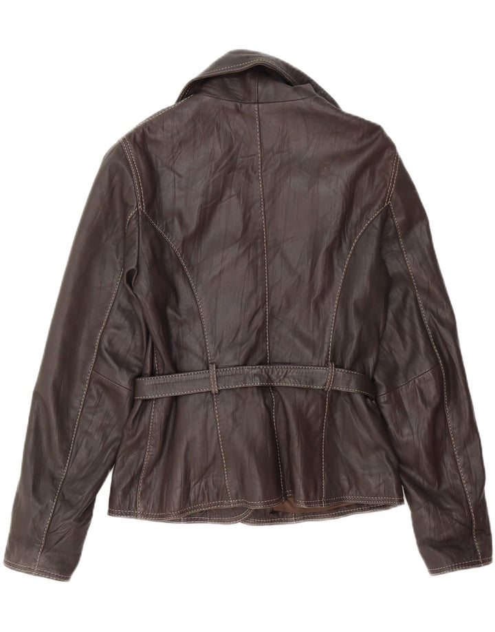 CONBIPEL Damska kurtka skórzana IT 42 Skóra w kolorze średniego brązu