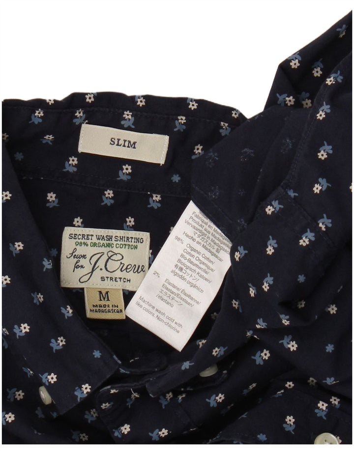 Koszula męska J. Crew, średnia, granatowa, z bawełny w kwiaty