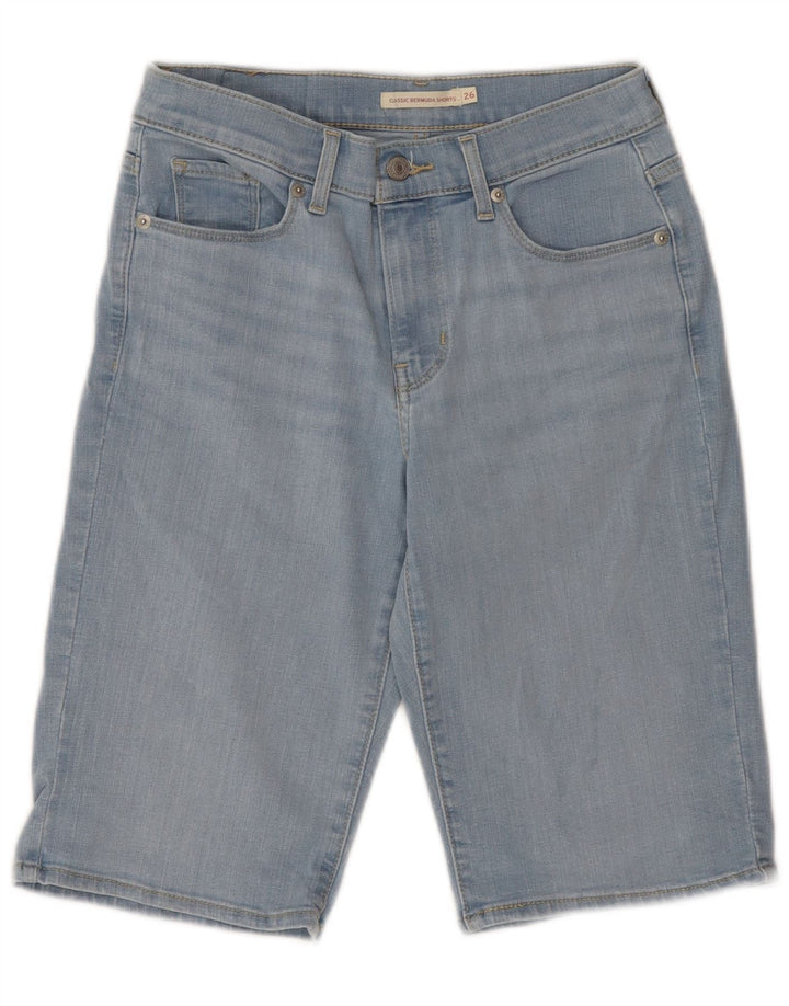 Damskie klasyczne bermudy jeansowe LEVI'S W26 Małe, niebieskie, bawełniane