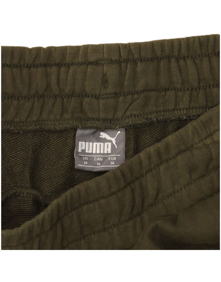Męskie spodnie dresowe Puma z grafiką, średnie khaki, sportowe