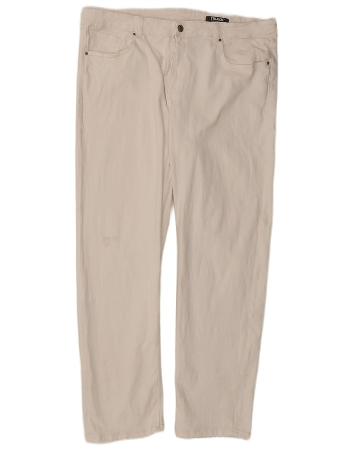 Marks & Spencer Damskie Regular Straight Jeans UK 20 2XL W40 L29 Białe