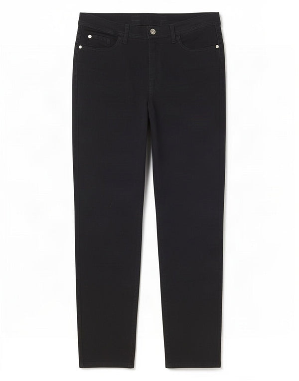 Damskie spodnie typu slim casual Trussardi W32 L27 Granatowa bawełna