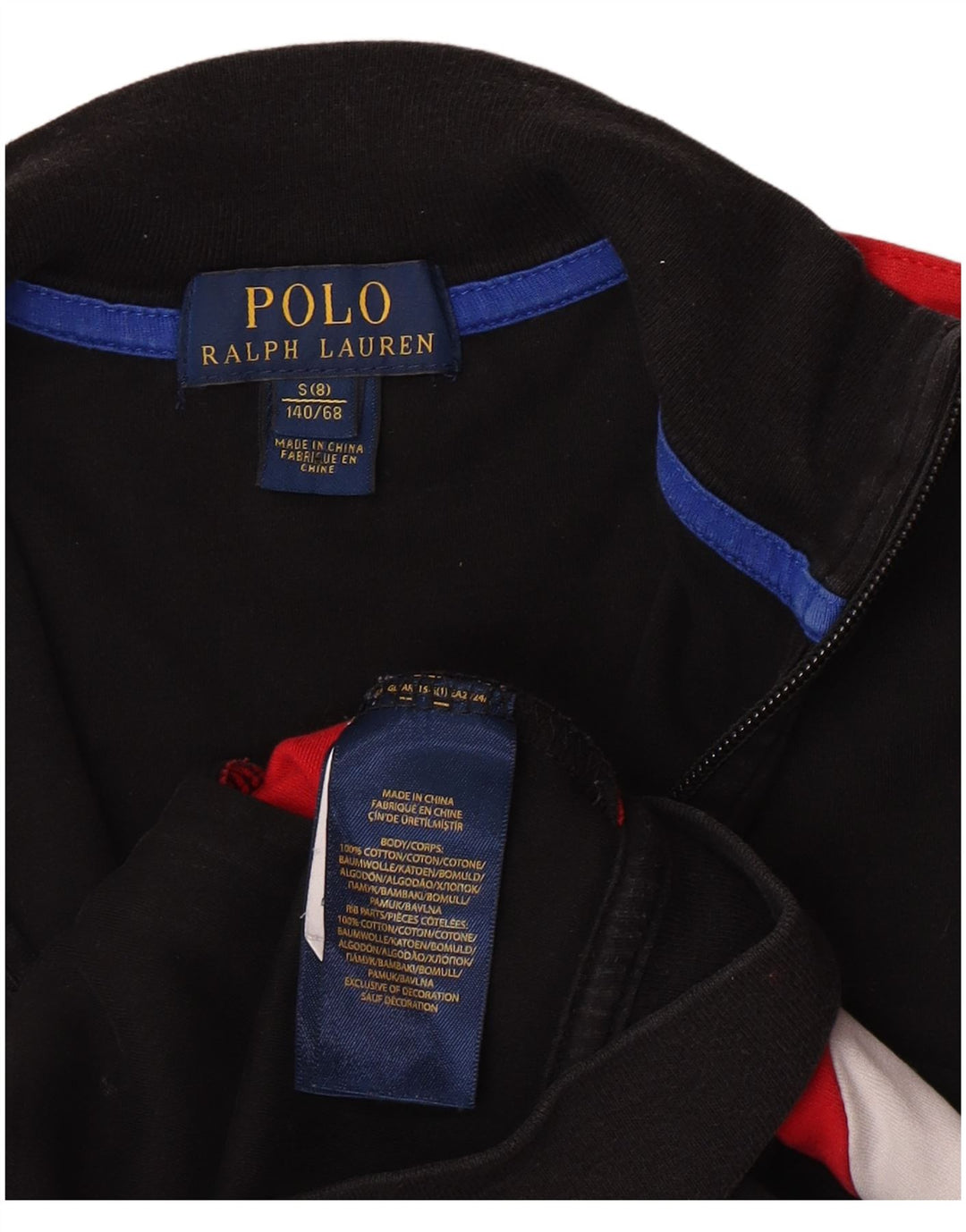 Kurtka chłopięca Polo Ralph Lauren, dresowa, 7-8 lat, mała, czarna