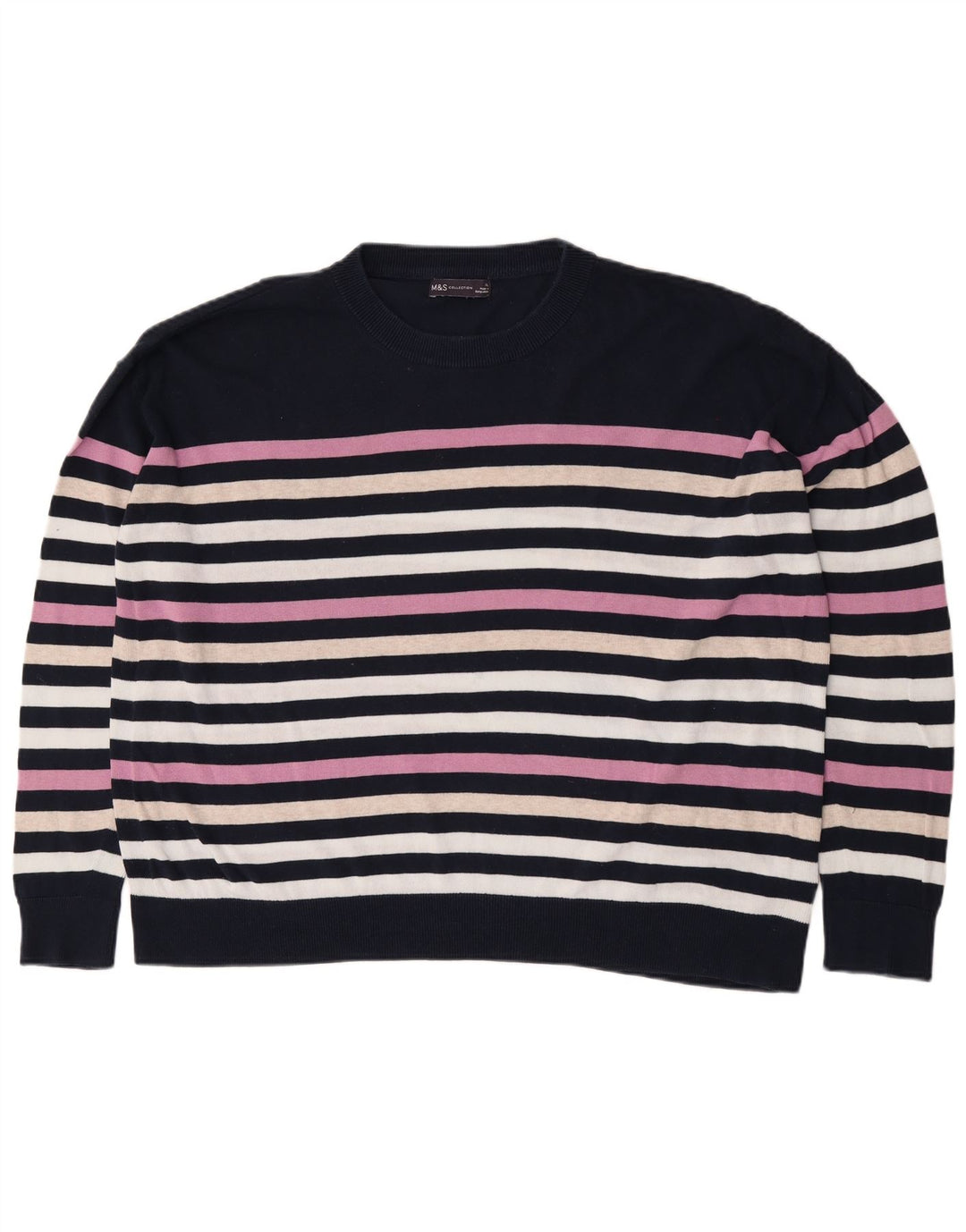 Marks & Spencer Damski sweter z okrągłym dekoltem, UK 18 XL, wielokolorowy