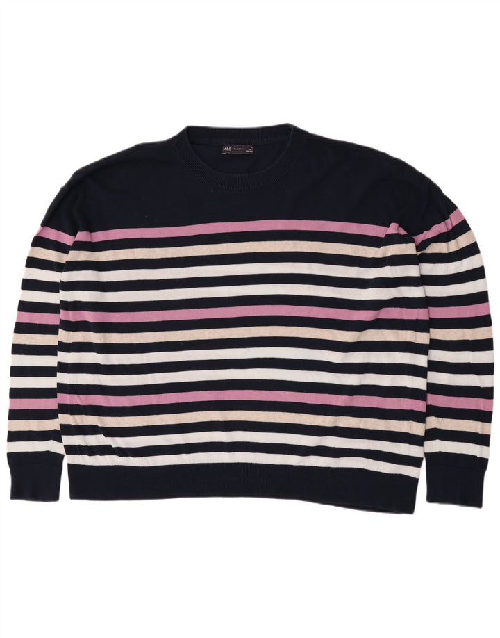 Marks & Spencer Damski sweter z okrągłym dekoltem, UK 18 XL, wielokolorowy