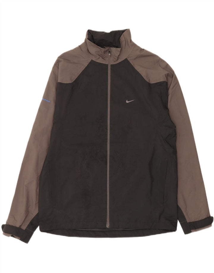 Męska kurtka przeciwdeszczowa Nike Graphic UK 39/41, poliester w kolorze średniej czerni