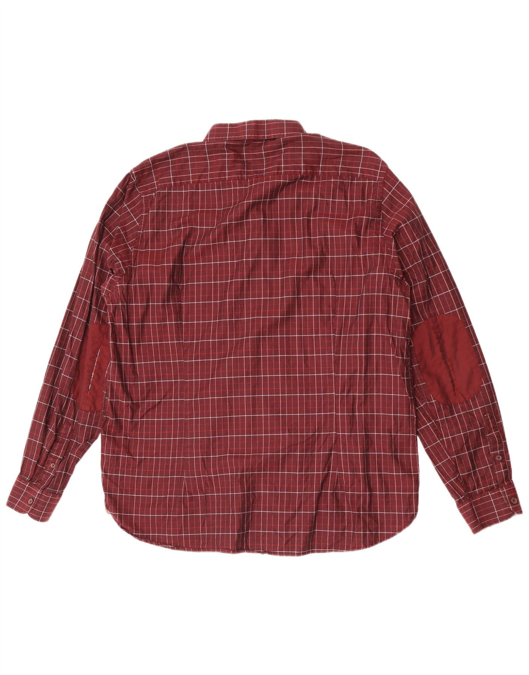 Koszula męska Ted Baker, rozmiar 7, 3XL, bawełniana bordowa krata
