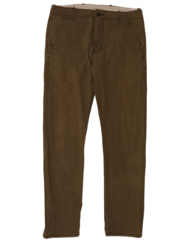 Męskie spodnie typu slim chino LEVI'S W32 L32, bawełna khaki