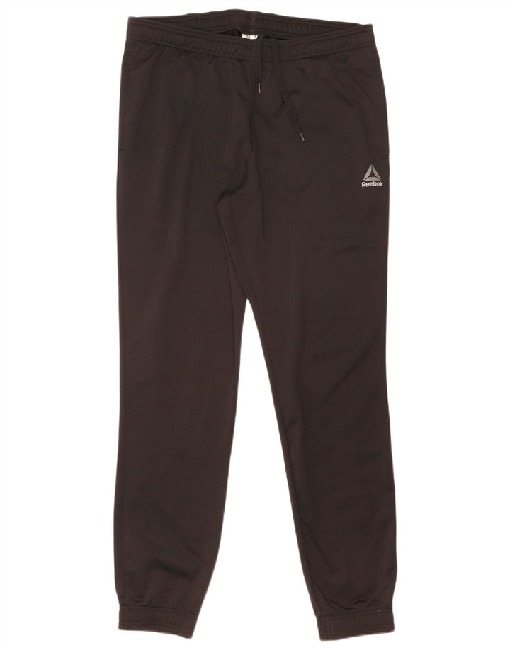 Męskie spodnie dresowe Reebok Joggery, duże, czarne, poliestrowe
