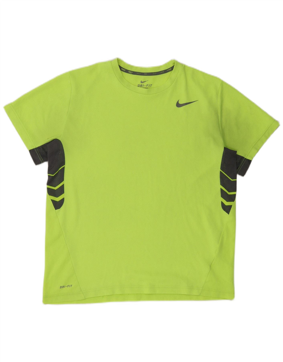 Męska koszulka t-shirt Nike Dri Fit, XL, zielony, z blokami kolorów, poliester