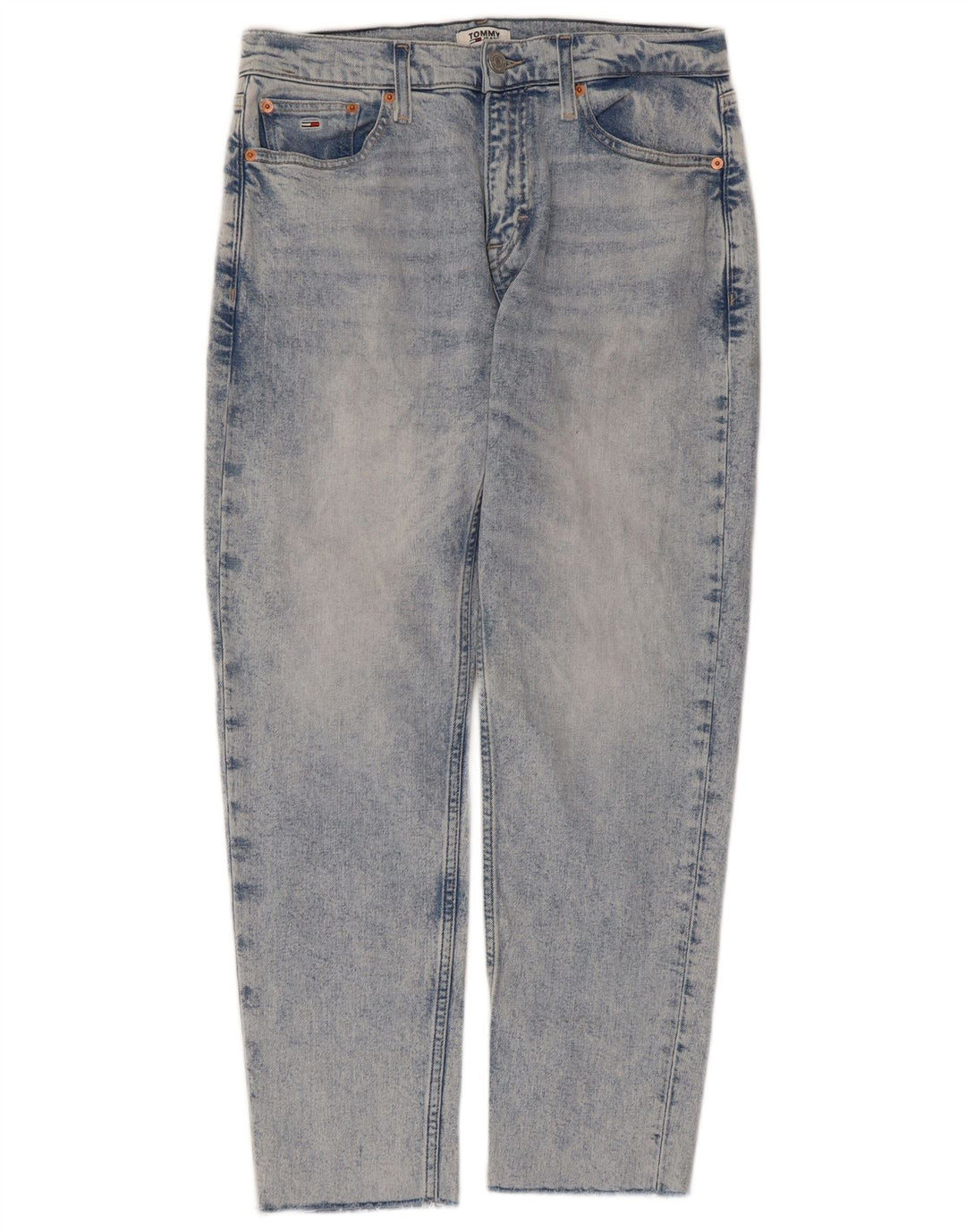 Damskie proste dżinsy TOMMY HILFIGER W28 L26 Niebieska bawełna