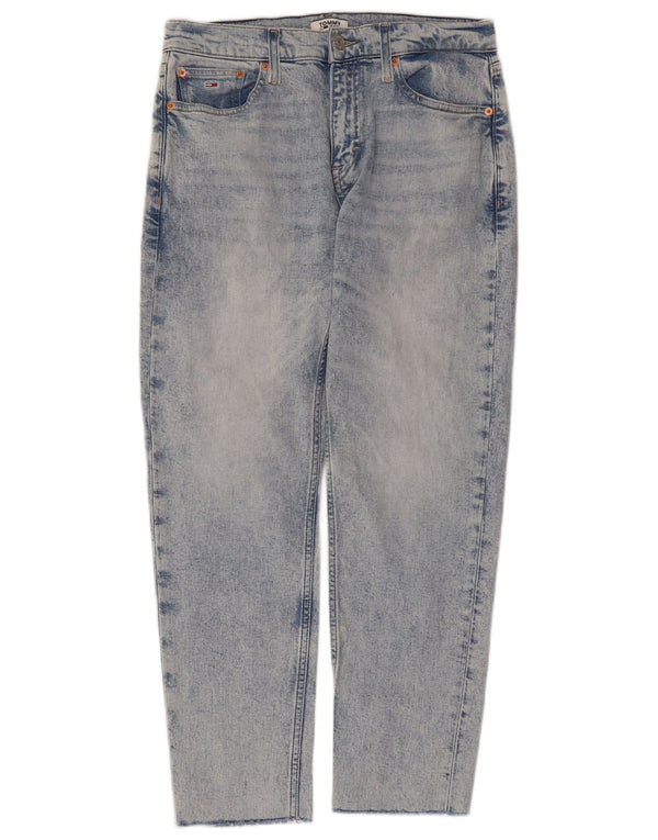 Damskie proste dżinsy TOMMY HILFIGER W28 L26 Niebieska bawełna