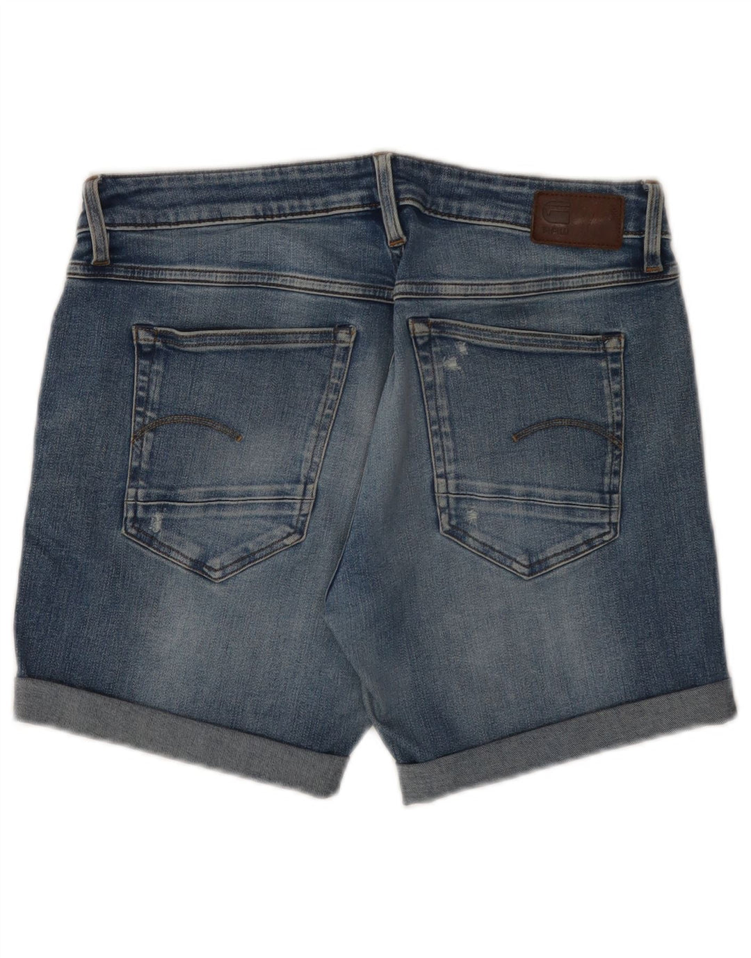 Damskie spodenki jeansowe G-STAR Boyfriend W27 Małe, niebieskie, bawełniane