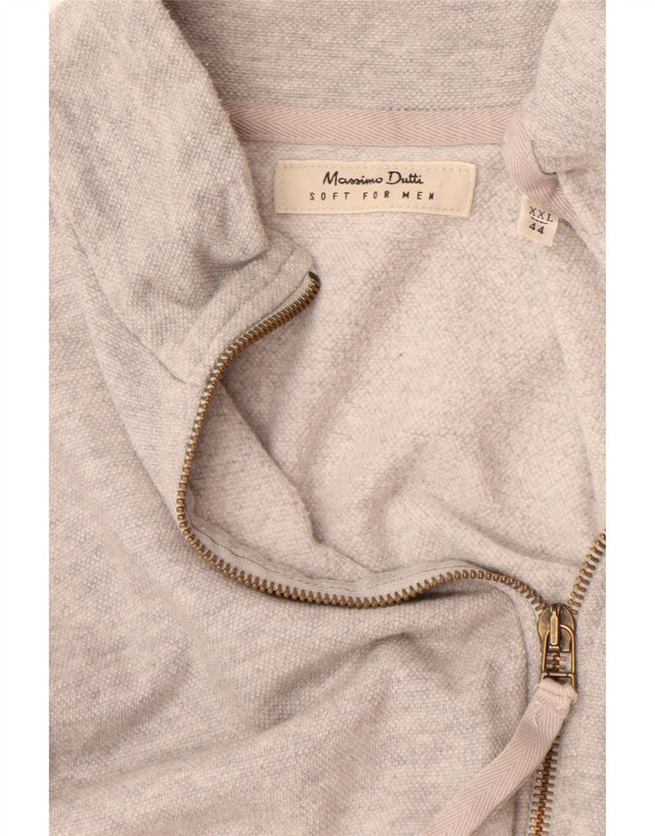 Męska kurtka dresowa Massimo Dutti 2XL, szara, nakrapiana