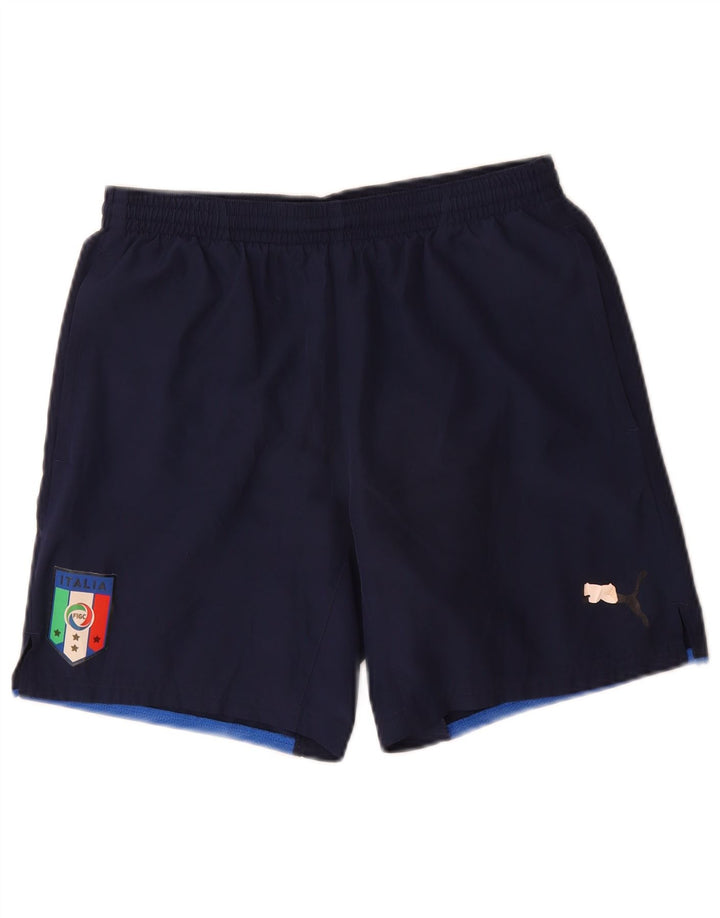 Męskie spodenki sportowe Puma Italia Graphic, małe, granatowe, z poliestru