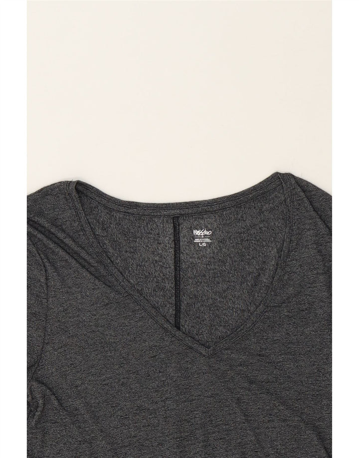 MOSSIMO Womens Long Sleeve Tunic Top UK 16 Large Grey Flecked Rayon Vintage Mossimo and Second-Hand Mossimo from Messina Hembry 