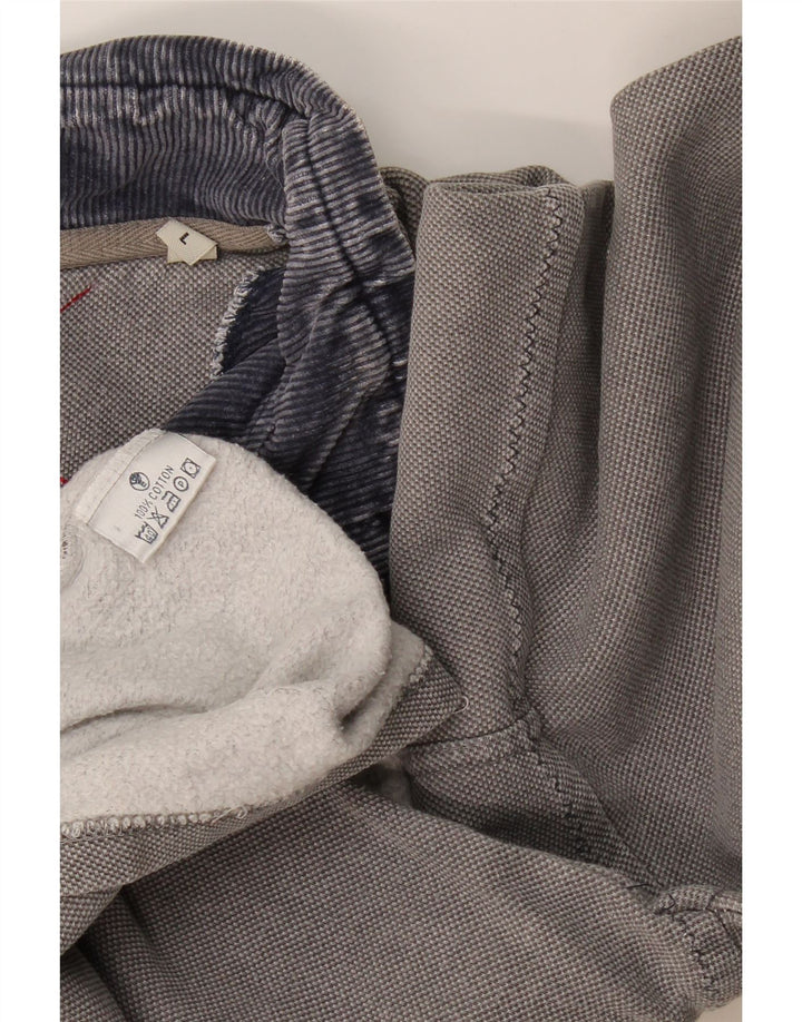 Męska bluza z zamkiem błyskawicznym Fat Face, duża, szara bawełna