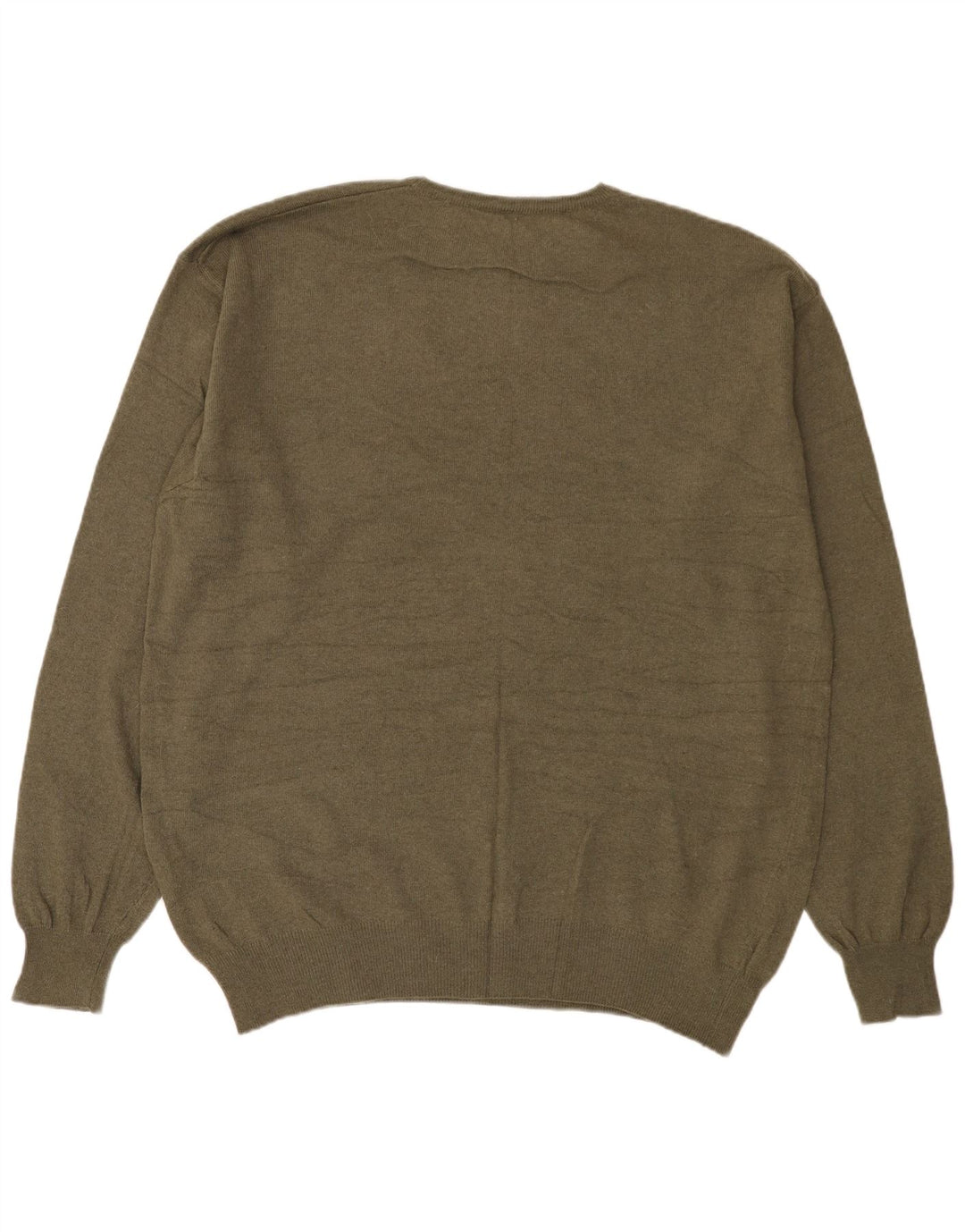 Męski sweter z okrągłym dekoltem Kappa 3XL, wełna khaki