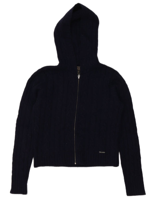 Damski sweter rozpinany z kapturem Abercrombie & Fitch UK 16, duży, granatowy