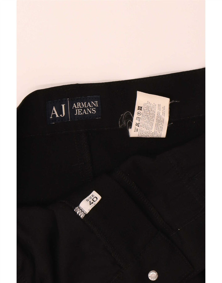 Męskie proste spodnie codzienne Armani W40 L29 Czarny poliester