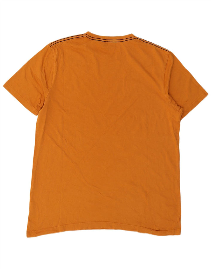 Męski T-shirt z grafiką Mountain Warehouse, duży, pomarańczowy, bawełniany
