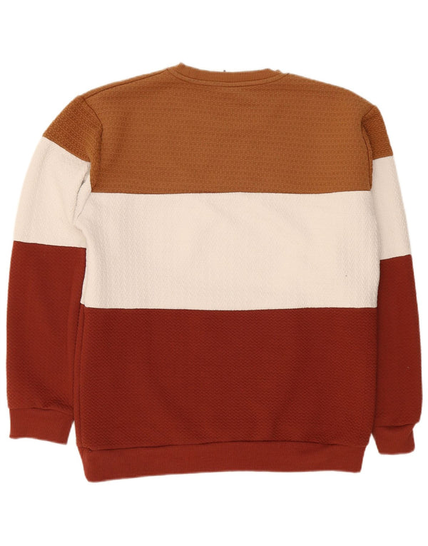 Zara Mens Sweatshirt Jumper XL Multicoloured Colourblock Polyester