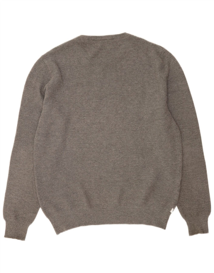 Męski sweter Fila z okrągłym dekoltem, duży, szary