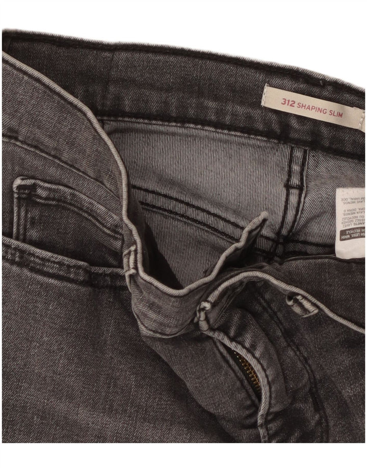 Damskie jeansy Levi's 312 Shaping W28 L32 Szara bawełna