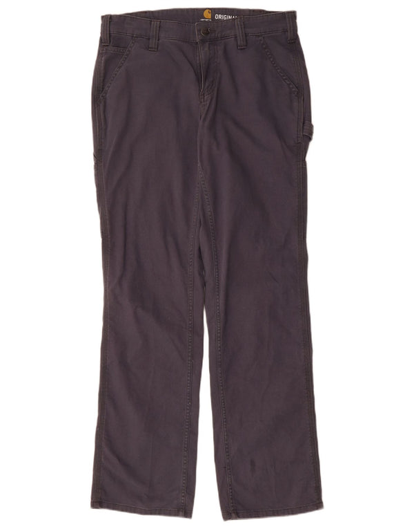 CARHARTT Womens Original Fit Cargo Trousers US 6 Medium W32 L32 Navy Blue