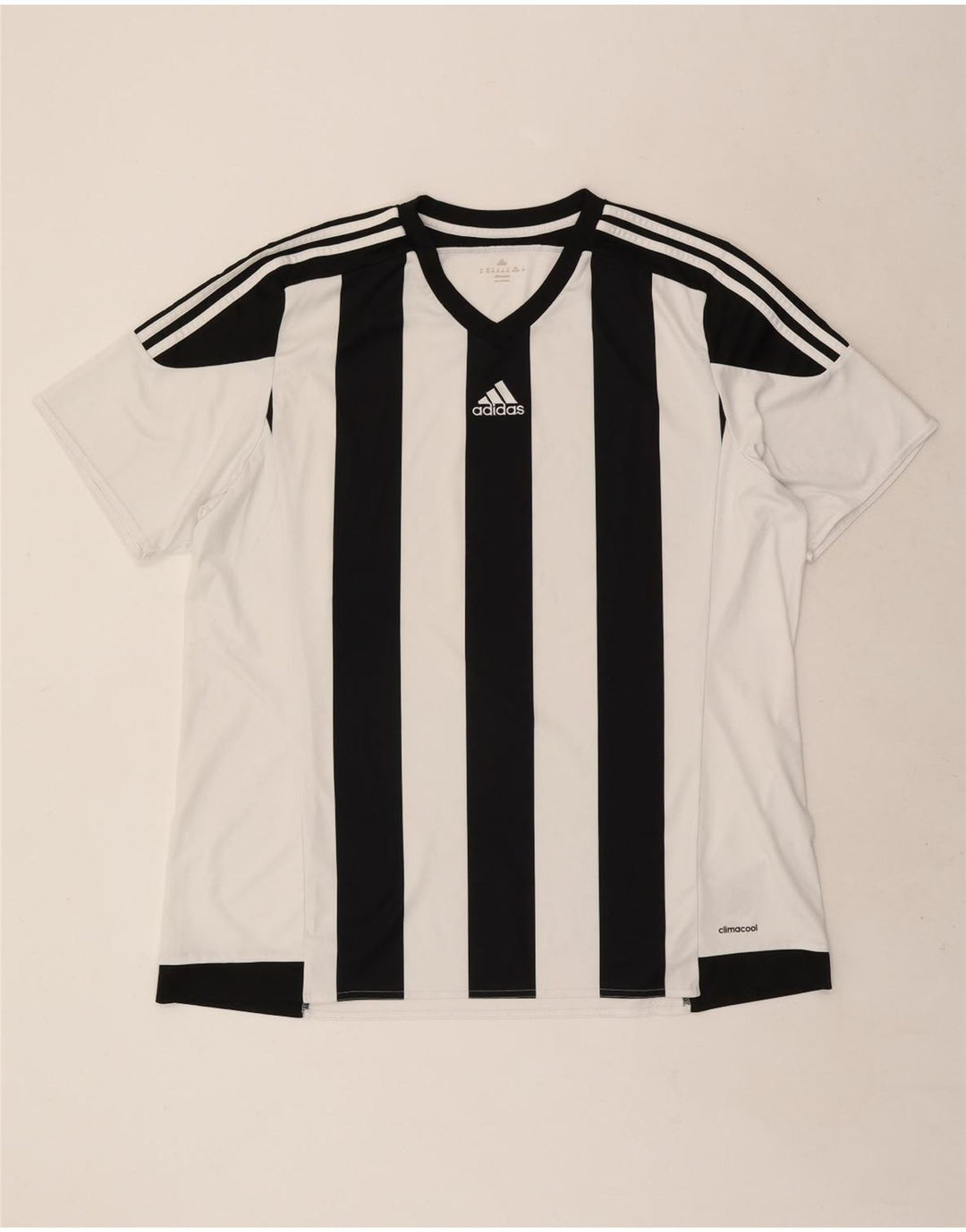 Adidas Męska koszulka Climacool Top 2XL Biały poliester z blokami kolorów