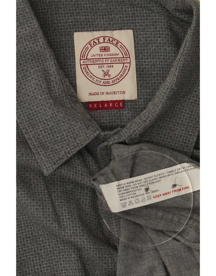 Koszula męska Fat Face 2XL, szara, bawełniana