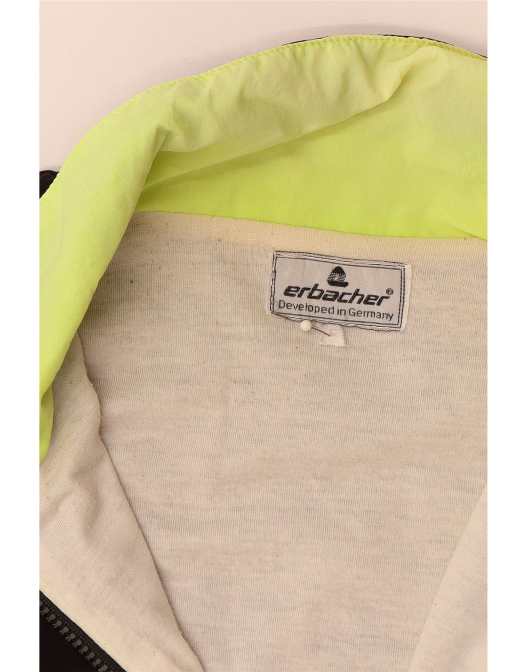 Męska kurtka przeciwdeszczowa ERBACHER Graphic UK 40, duża, czarna, z blokami kolorów, poliamid