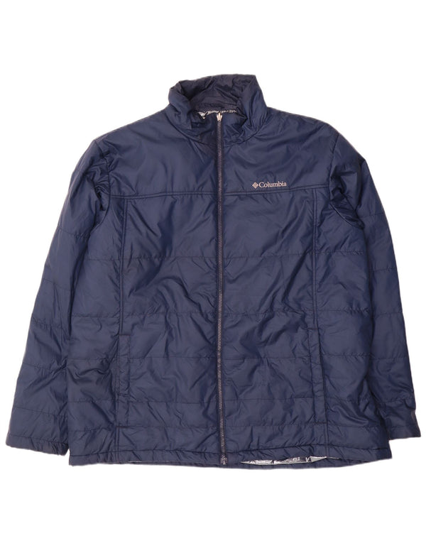 Wyściełana kurtka męska Columbia, wysoka, UK 44, 2XL, granatowa, poliester