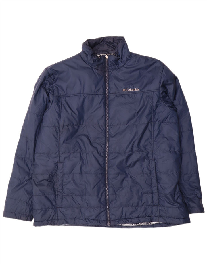 Wyściełana kurtka męska Columbia, wysoka, UK 44, 2XL, granatowa, poliester